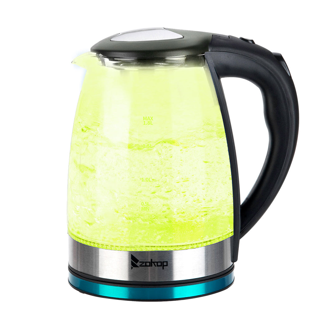 [Same model: 22701299]ZOKOP HD-1861-A 220V 2000W 1.8L Electric Glass Kettle UK Plug